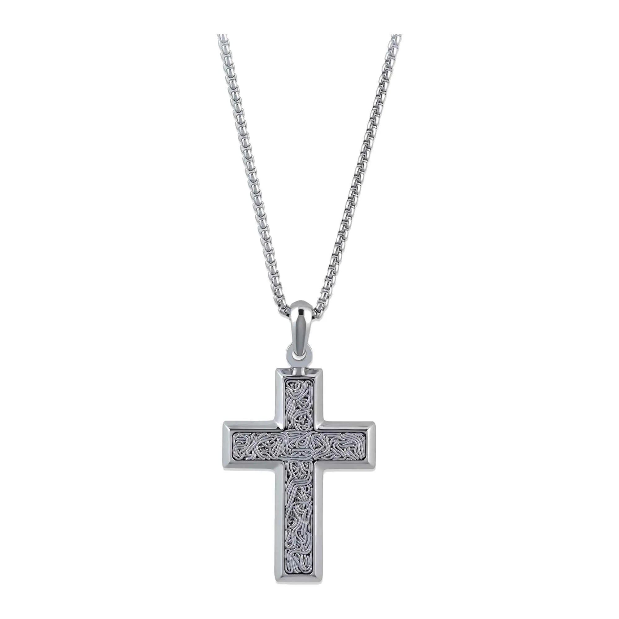 Unique & Co AN-133/50CM Men's Stainless Steel Cross Necklace sold by H.S. Johnson