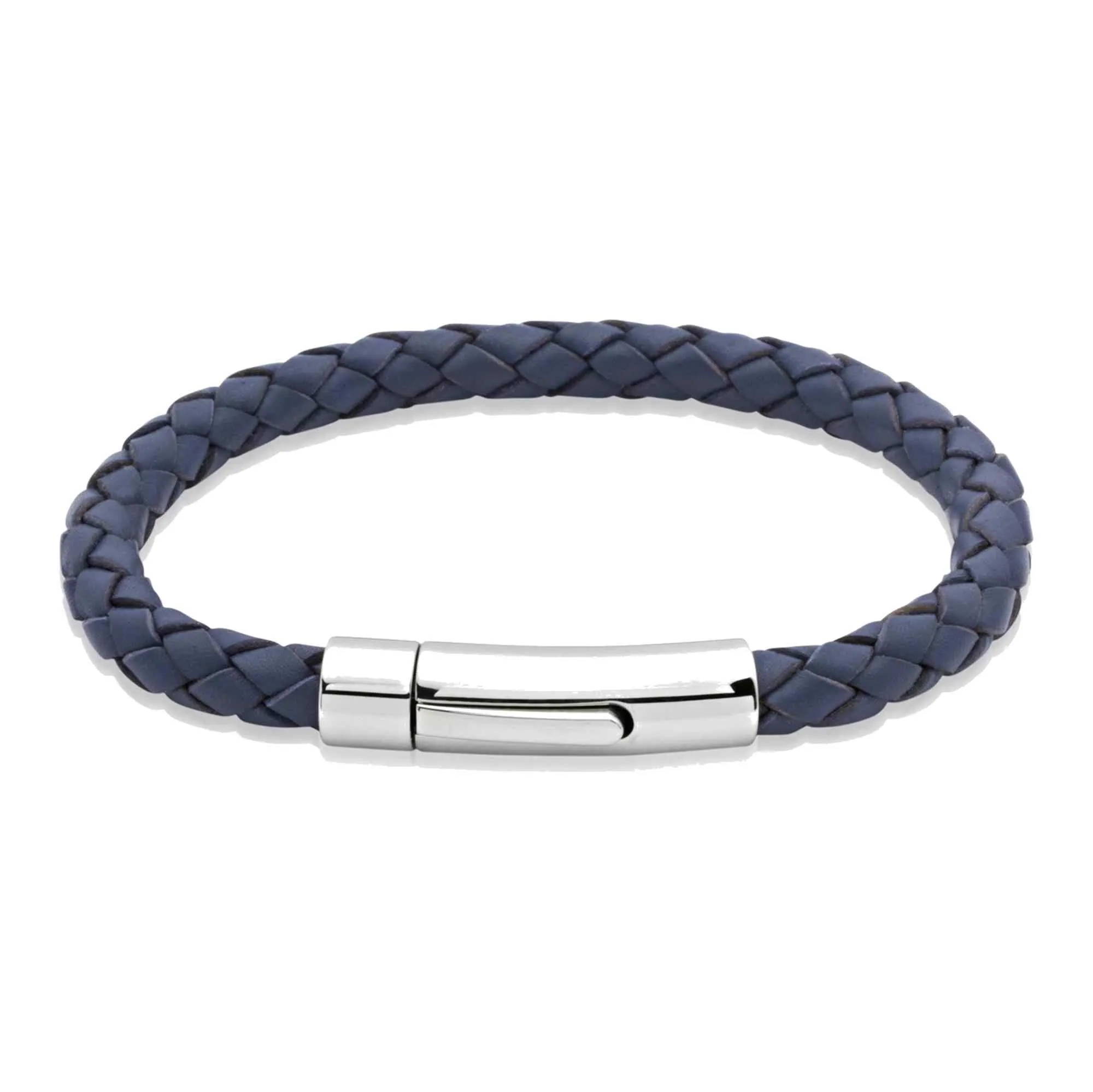 Unique & Co A40BLUE/21CM Men's Leather Bracelet sold by H.S. Johnson