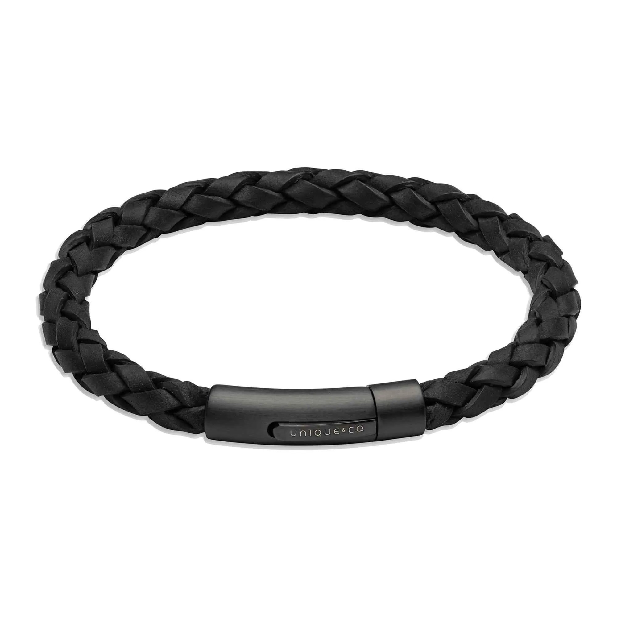 Unique & Co B493BL/21CM Men's Leather Bracelet sold by H.S. Johnson