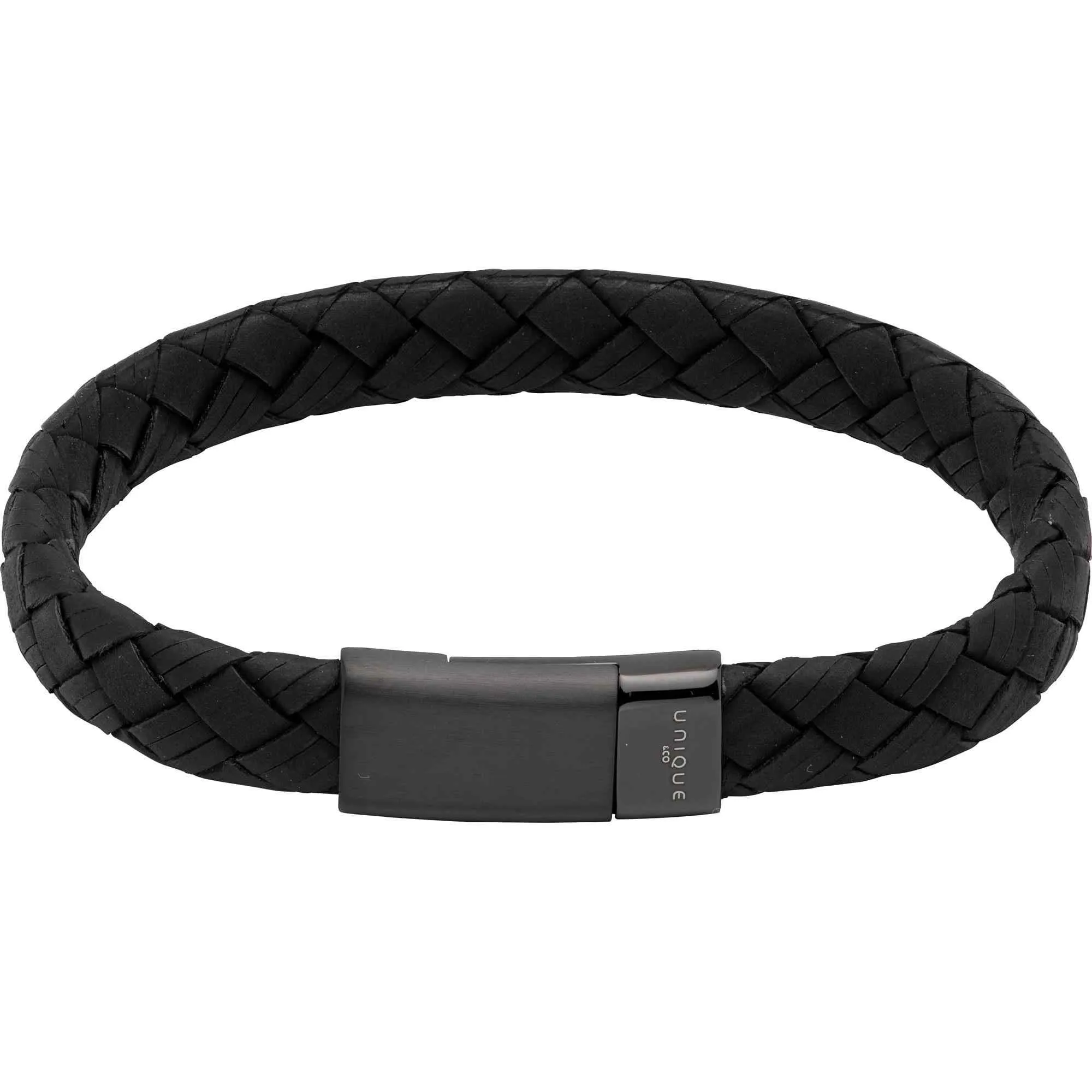Unique & Co B477BL/21CM Men's Leather Bracelet sold by H.S. Johnson