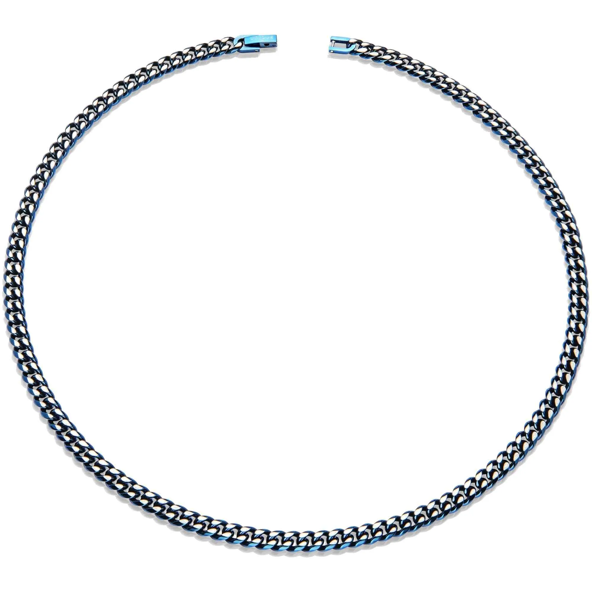 Unique & Co LAK-232/50CM Men's Steel Matte And Polished Blue IP Necklace sold by H.S. Johnson