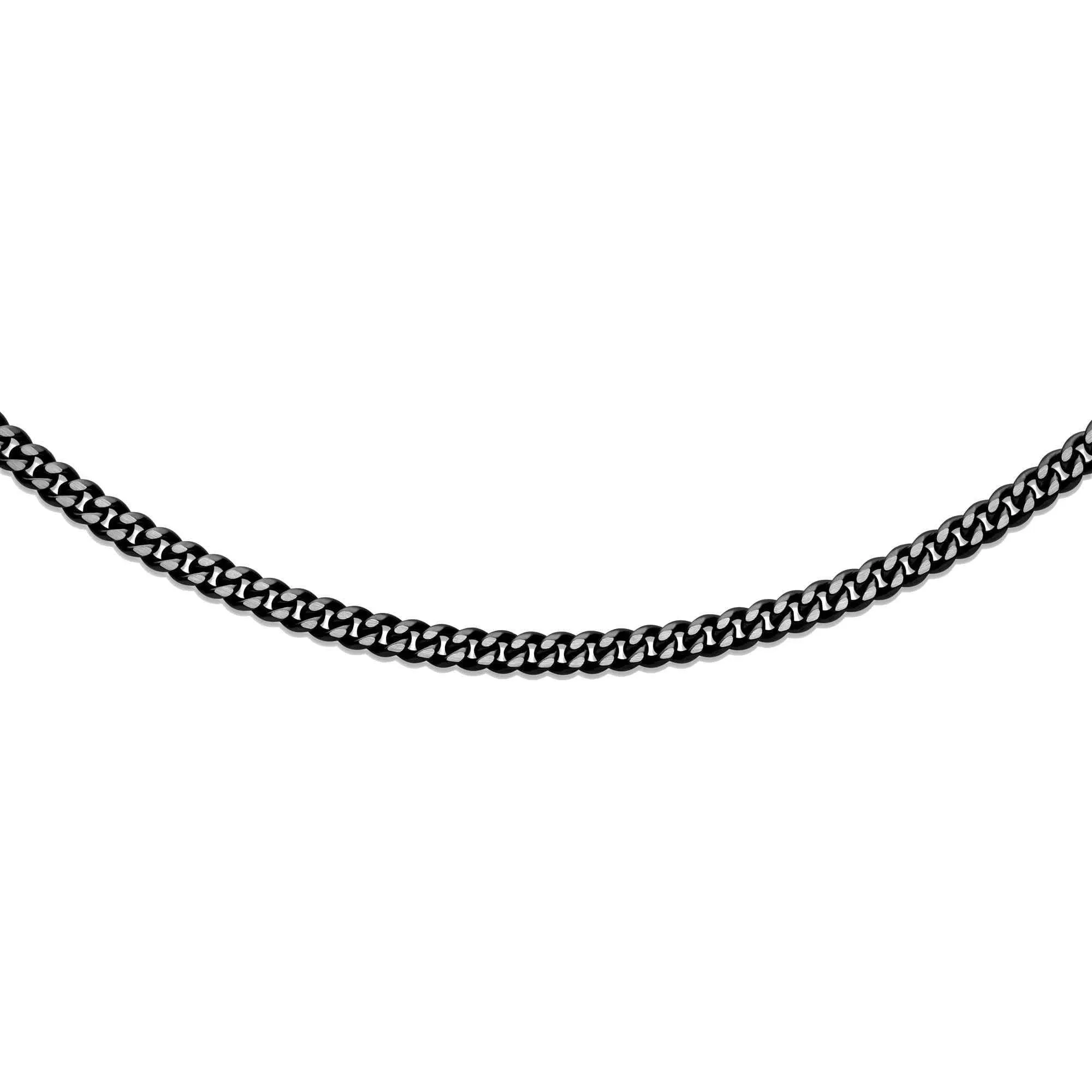 Unique & Co LAK-231/50CM Men's Steel Matte And Polished Black IP Necklace sold by H.S. Johnson product image thumbnail 2