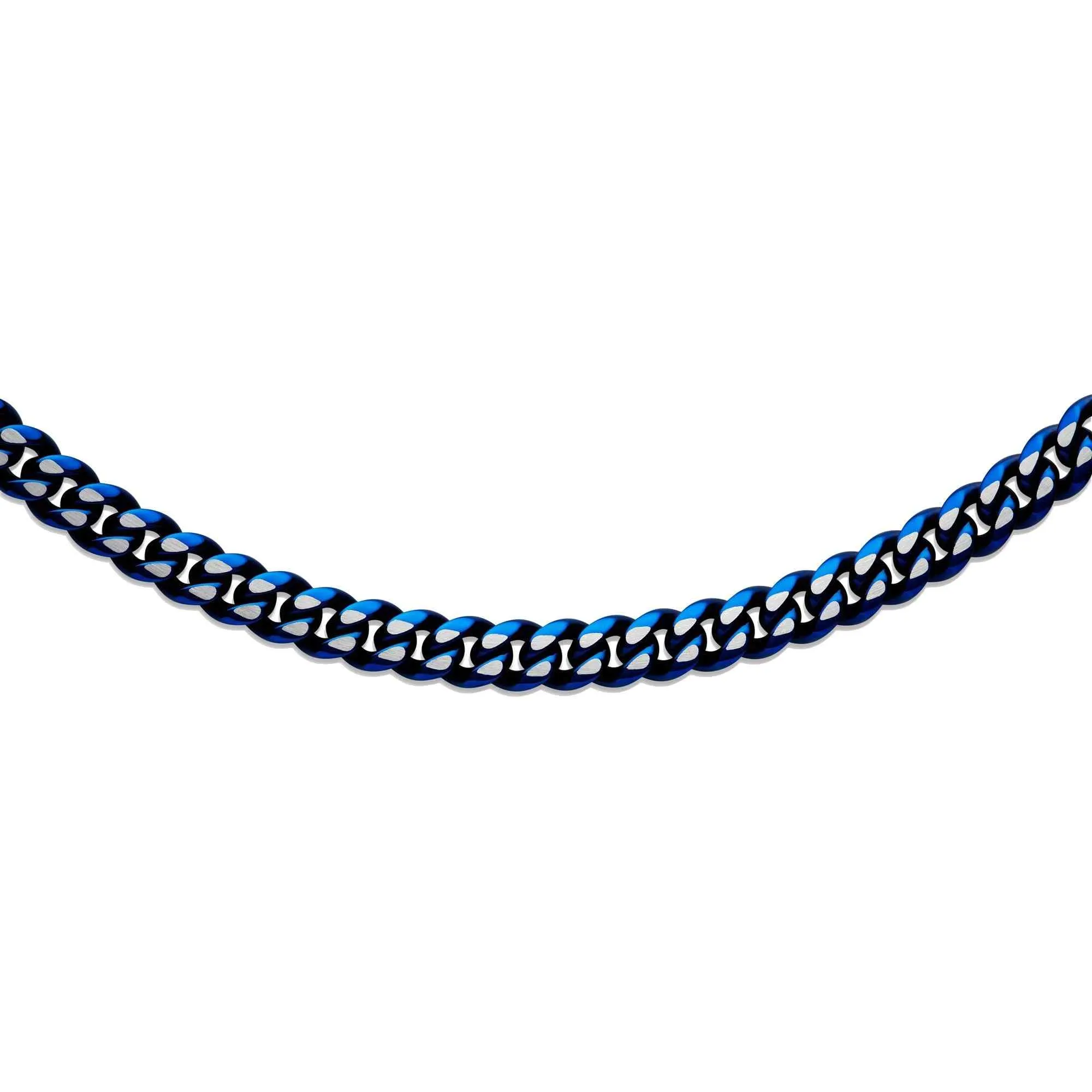 Unique & Co LAK-228/50CM Men's Steel Matte And Polished Blue IP Necklace sold by H.S. Johnson product image thumbnail 2