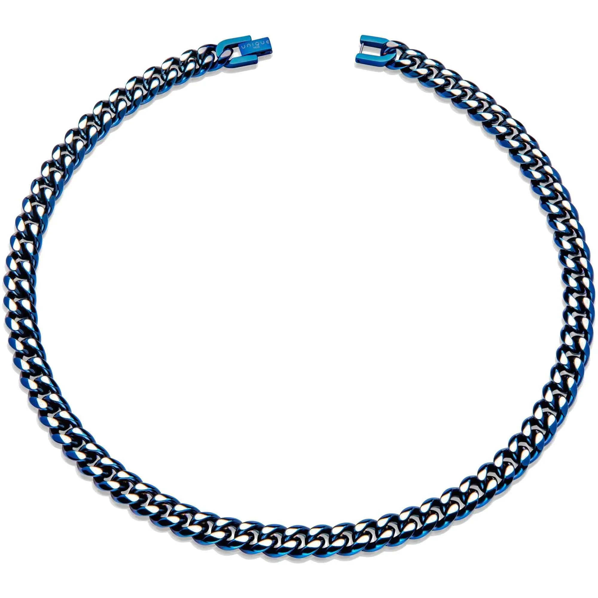 Unique & Co LAK-228/50CM Men's Steel Matte And Polished Blue IP Necklace sold by H.S. Johnson
