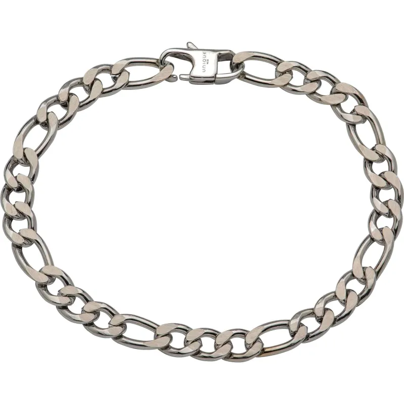 Unique & Co LAB-182/21CM Men's Figaro Matte And Polished Bracelet sold by H.S. Johnson