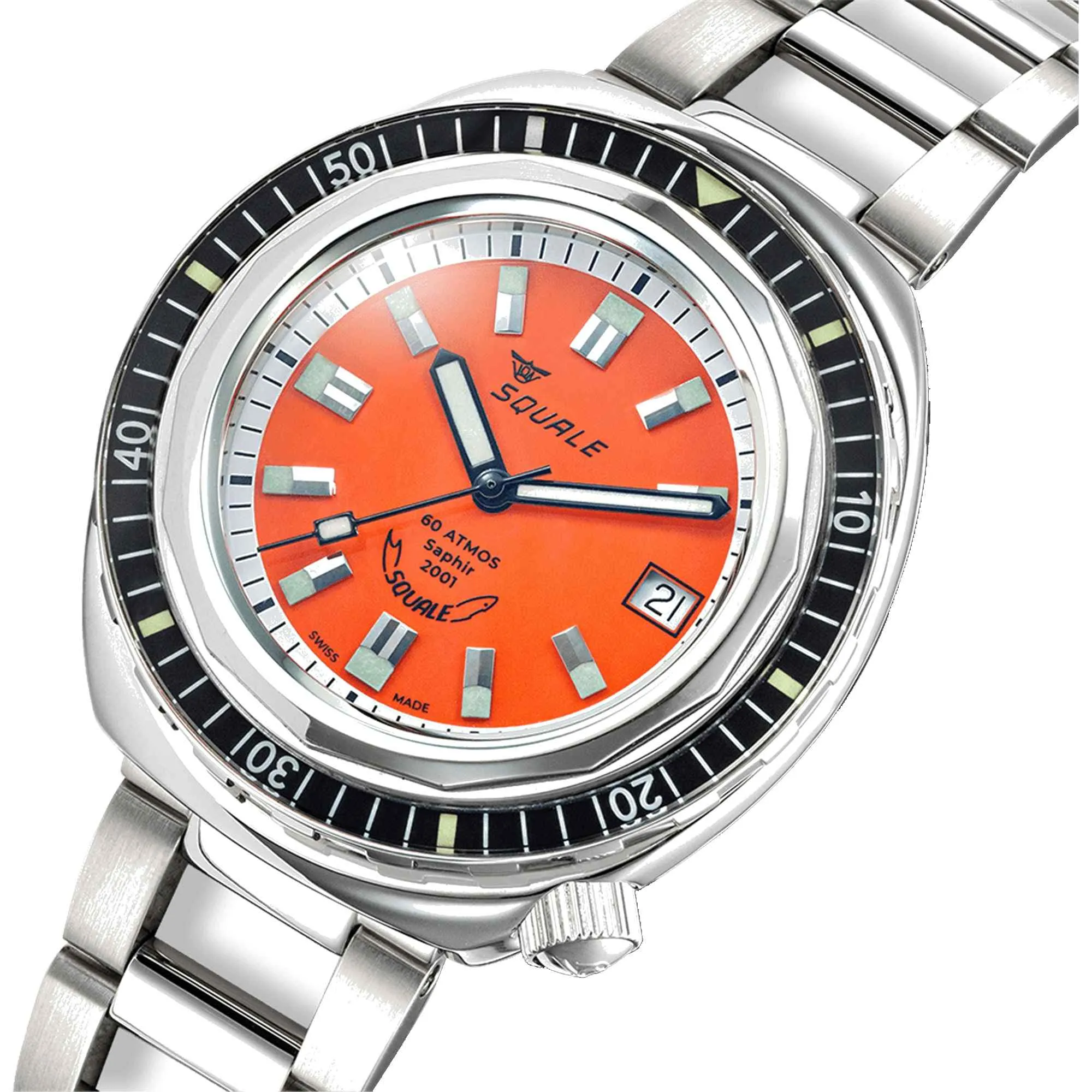 Squale 2001BKOR.AC Men's 2001 Reverse Orange Automatic Watch sold by H.S. Johnson product image thumbnail 2