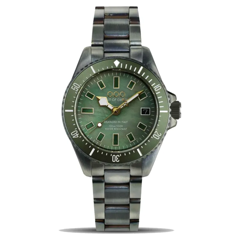 Out Of Order 001-38.VE Green Casanova Mother Of Pearl Watch sold by H.S. Johnson
