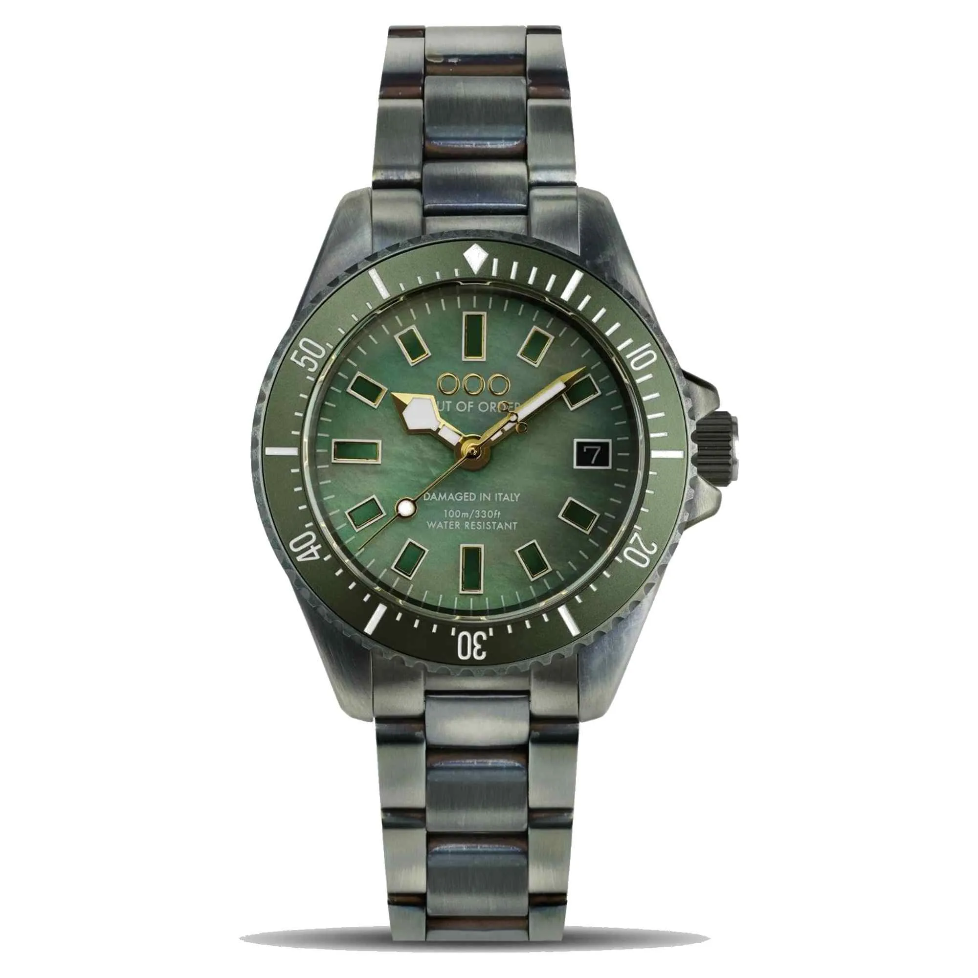Out Of Order 001-38.VE Green Casanova Mother Of Pearl Watch sold by H.S. Johnson