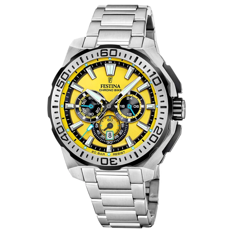 Festina F20724/4 Men's Chrono Bike Steel Bracelet Watch sold by H.S. Johnson