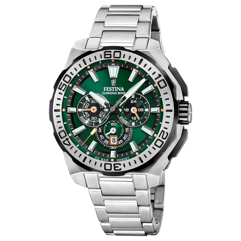 Festina F20724/3 Men's Chrono Bike Steel Bracelet Watch sold by H.S. Johnson