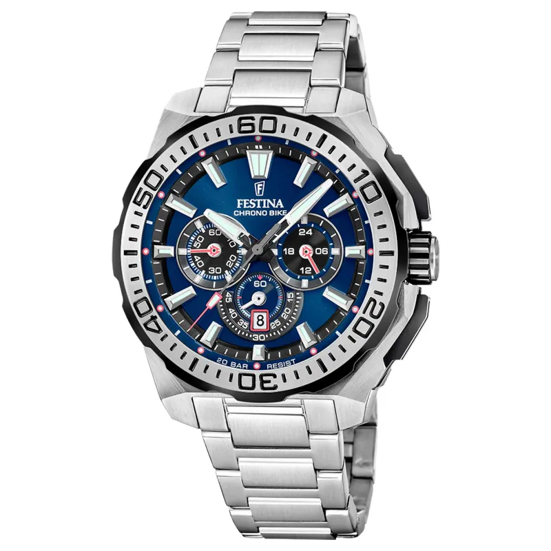Festina F20724/2 Men's Chrono Bike Steel Bracelet Watch sold by H.S. Johnson