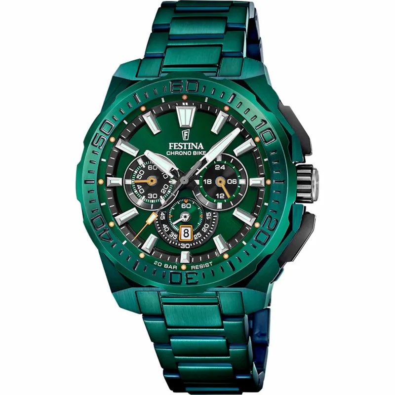 Festina F20730/1 Men's Chrono Bike Steel Bracelet Watch sold by H.S. Johnson