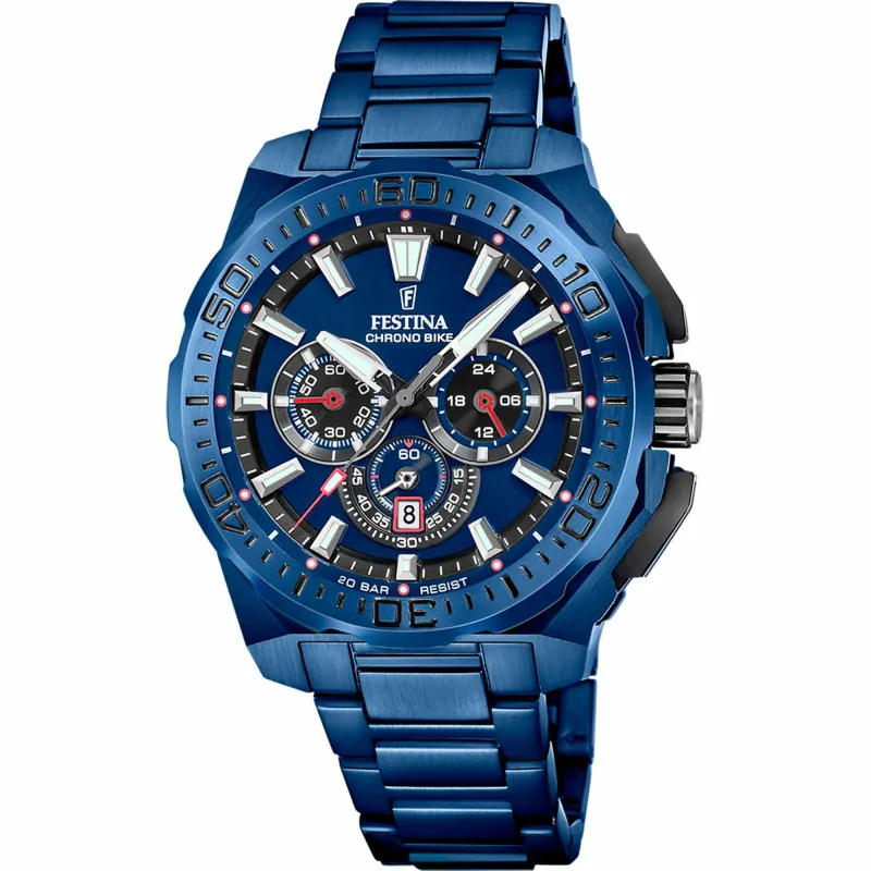 Festina F20729/1 Men's Chrono Bike Steel Bracelet Watch sold by H.S. Johnson