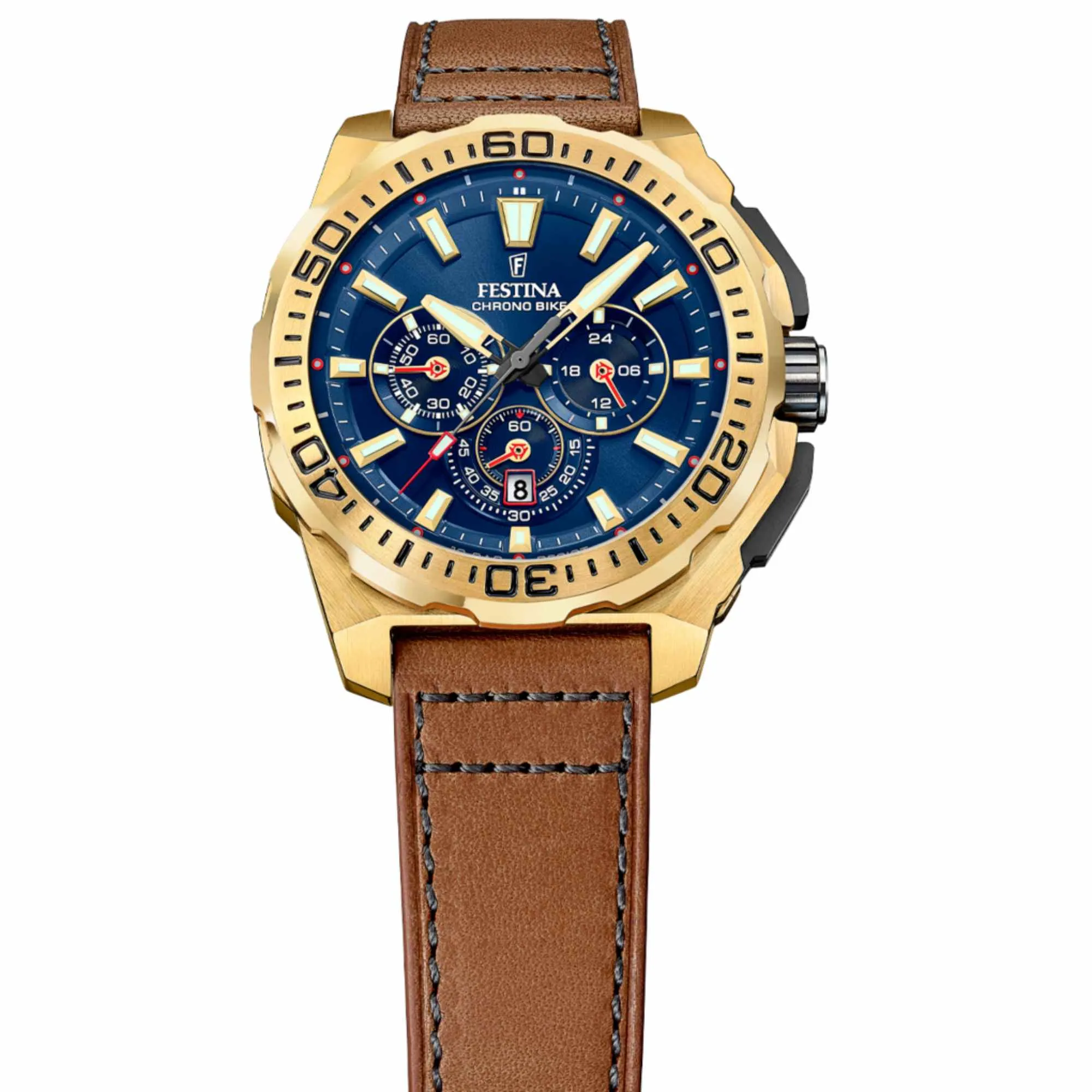 Festina F20728/1 Men's Chrono Bike Leather Strap Watch sold by H.S. Johnson product image thumbnail 2