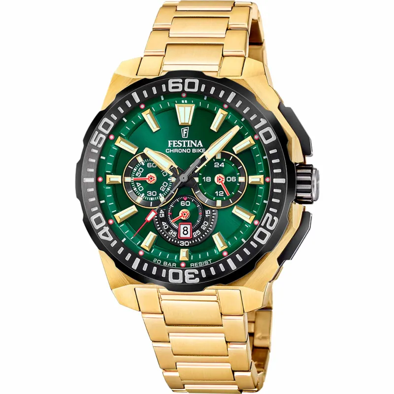 Festina F20727/2 Men's Chrono Bike Steel Bracelet Watch sold by H.S. Johnson