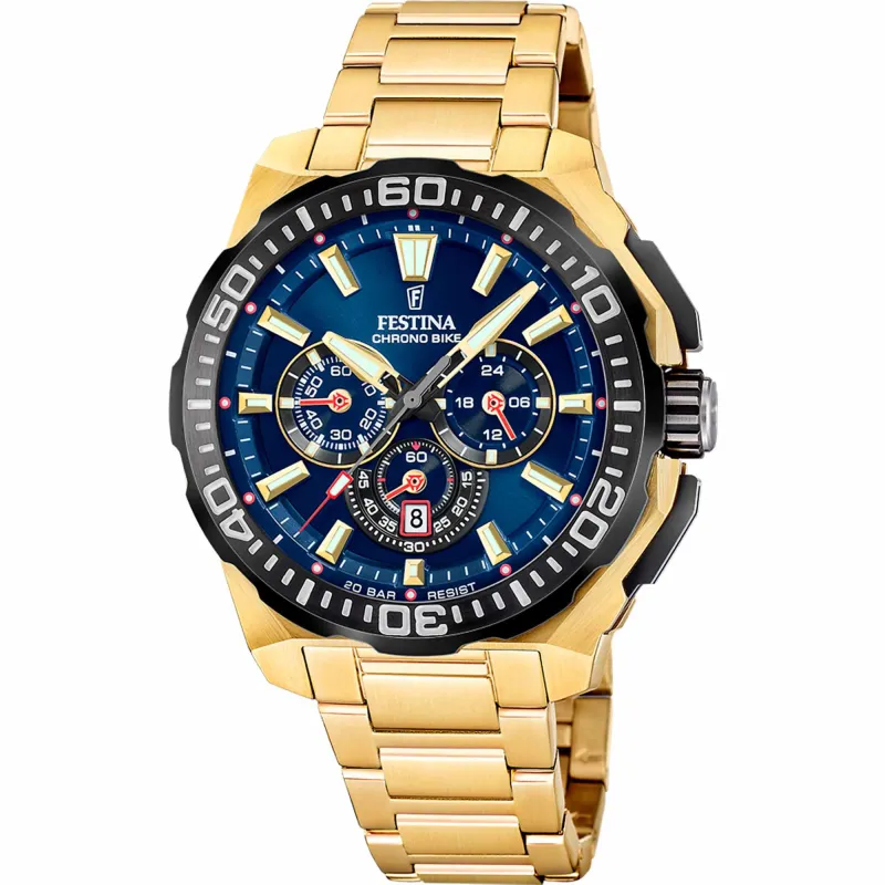 Festina F20727/1 Men's Chrono Bike Steel Bracelet Watch sold by H.S. Johnson