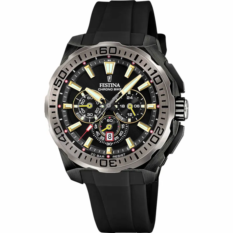 Festina F20726/3 Men's Chrono Bike Rubber Strap Wristwatch sold by H.S. Johnson