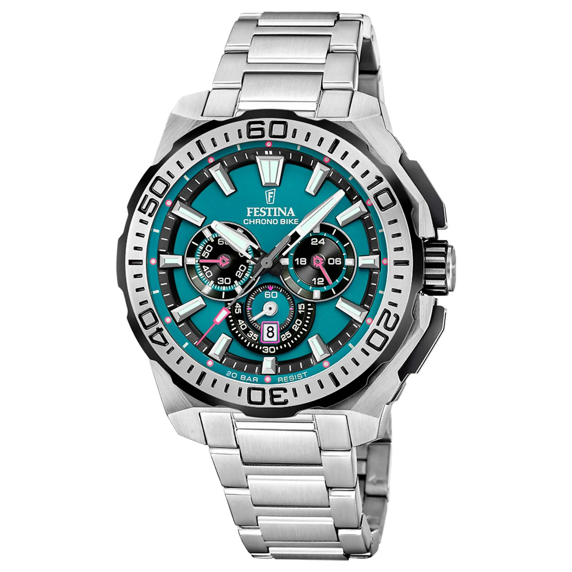 Festina F20724/6 Men's Chrono Bike Steel Bracelet Watch sold by H.S. Johnson