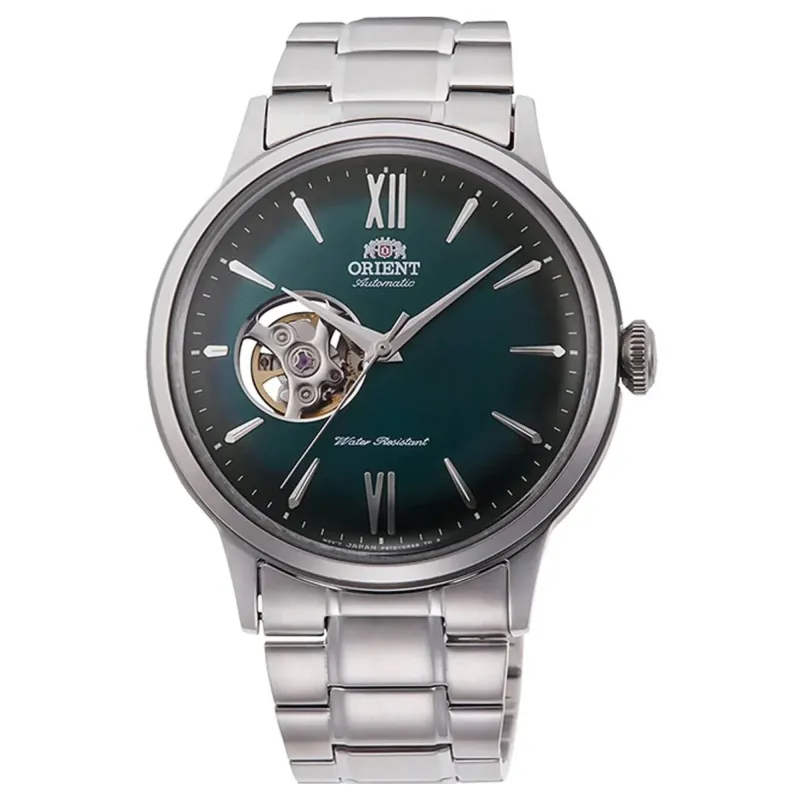 Orient RA-AG0026E30B Bambino Open Heart Green Dial Automatic Wristwatch sold by H.S. Johnson