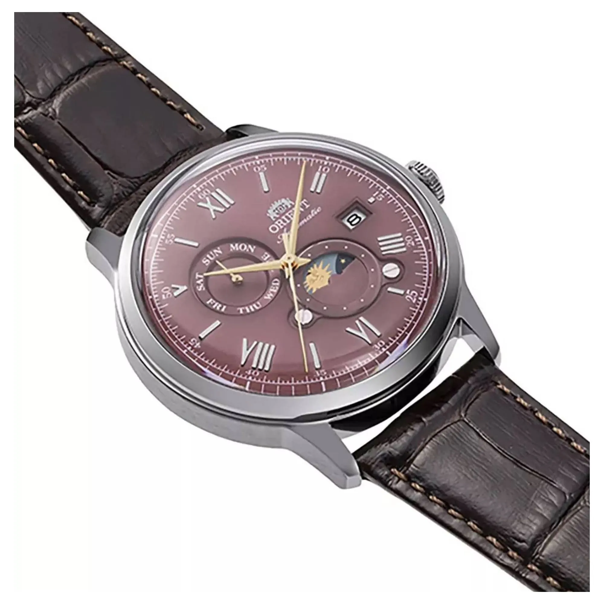 Orient RA-AK0807R30B Mechanical Classic Watch, Leather Strap Watch sold by H.S. Johnson product image thumbnail 2