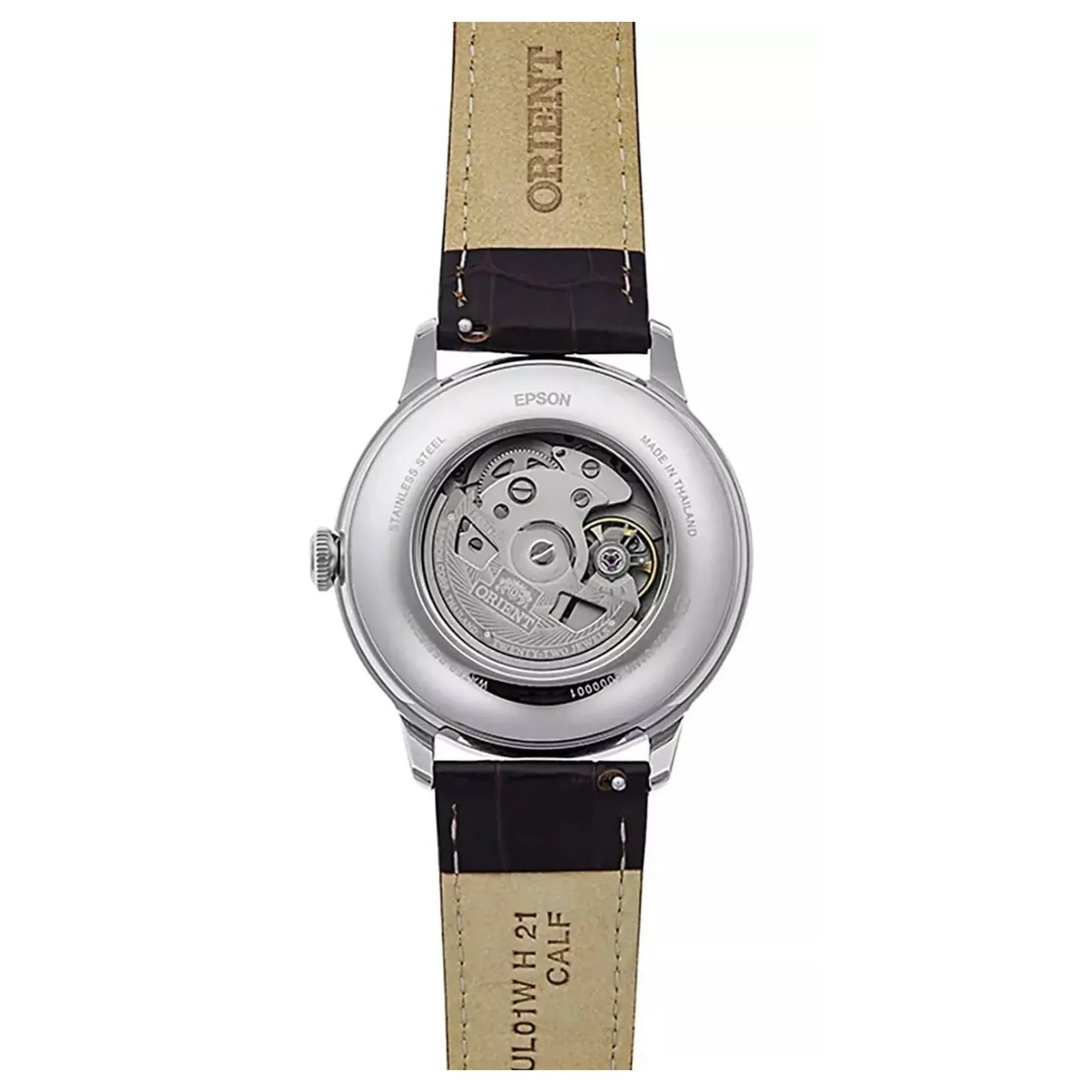 Orient RA-AK0807R30B Mechanical Classic Watch, Leather Strap Watch sold by H.S. Johnson product image thumbnail 3