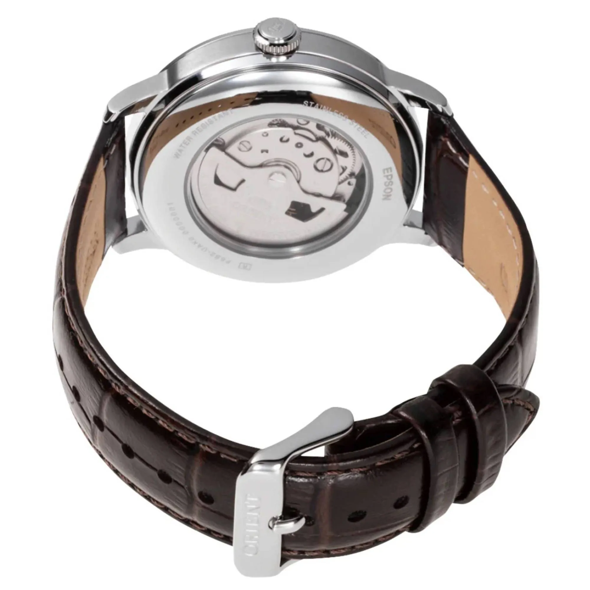Orient RA-AK0803Y30B Mechanical Classic Watch, Leather Strap Watch sold by H.S. Johnson product image thumbnail 2