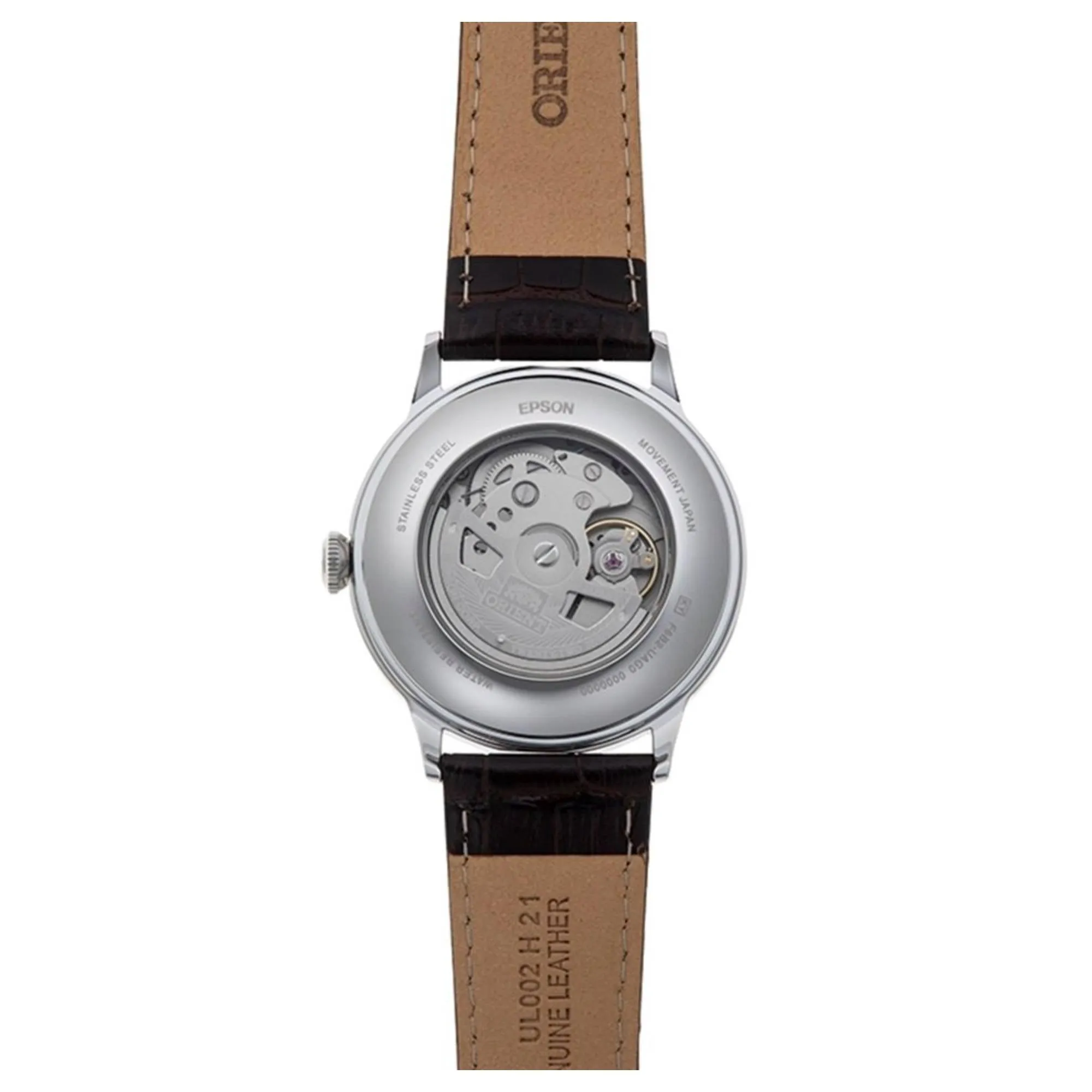 Orient RA-AK0702Y30B Bambino Multi Function Cream Dial Leather Strap Watch sold by H.S. Johnson product image thumbnail 2