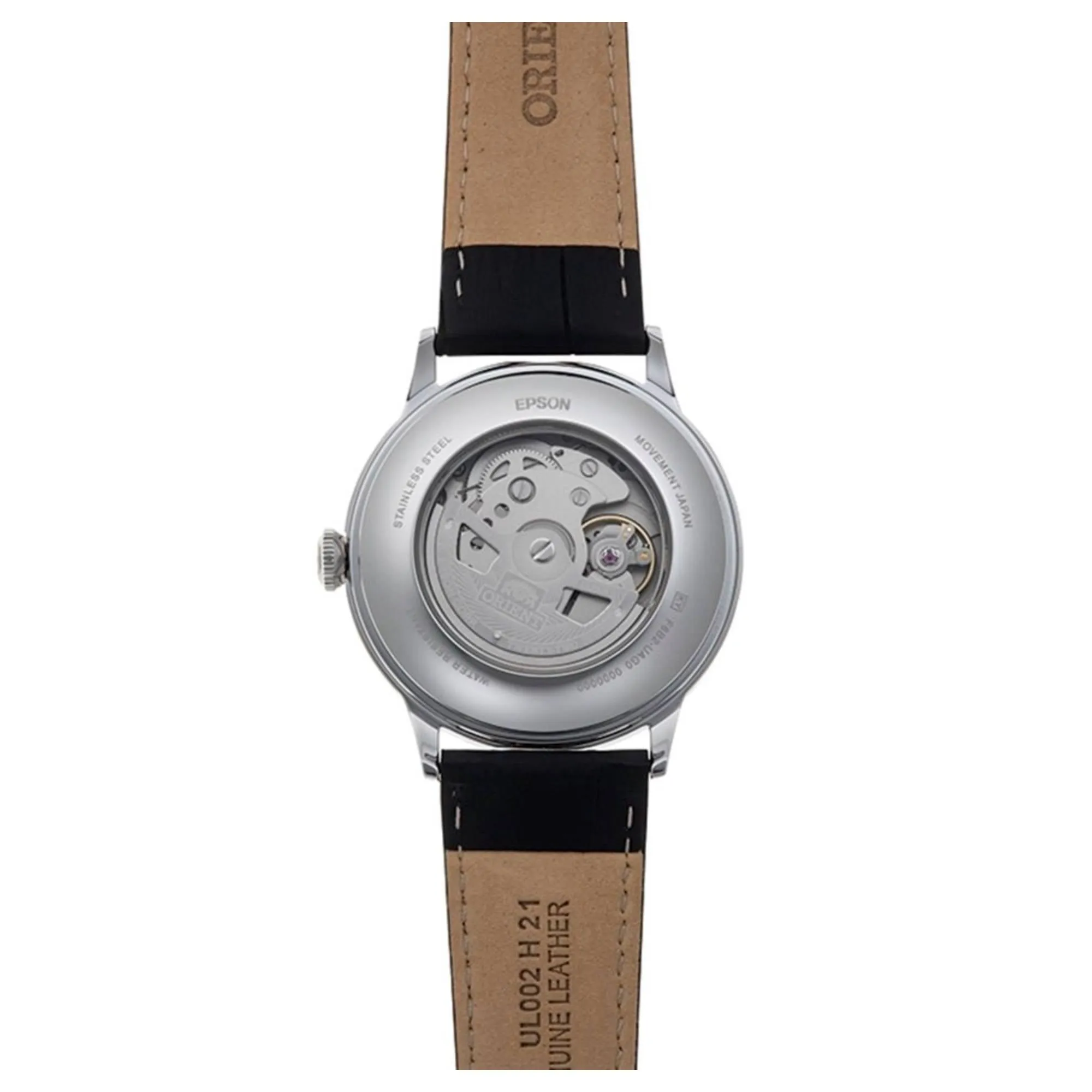 Orient RA-AK0701S30B Bambino Multi Function White Dial Leather Strap Watch sold by H.S. Johnson product image thumbnail 2