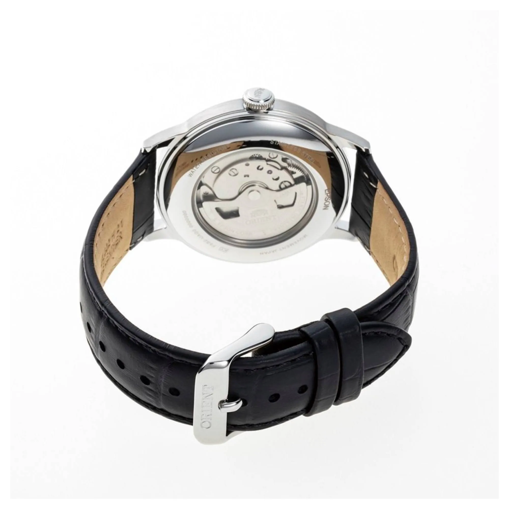 Orient RA-AK0701S30B Bambino Multi Function White Dial Leather Strap Watch sold by H.S. Johnson product image thumbnail 3