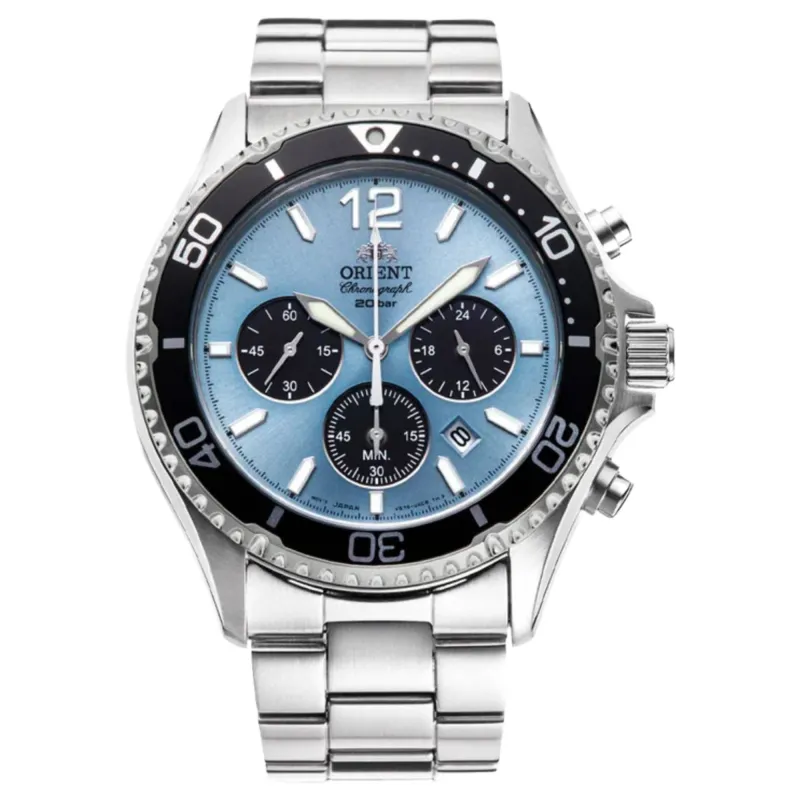 Orient RA-TX0206L10B Mako Solar Chronograph Wristwatch sold by H.S. Johnson