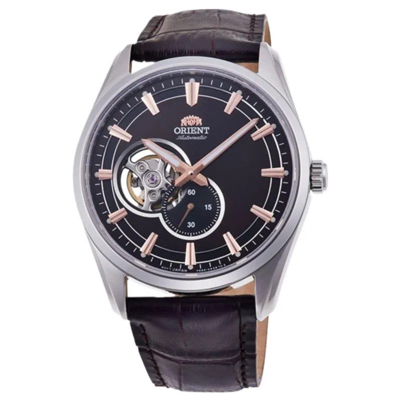 Orient RA-AR0005Y30B Contemporary Open Heart Black Dial Automatic Wristwatch sold by H.S. Johnson