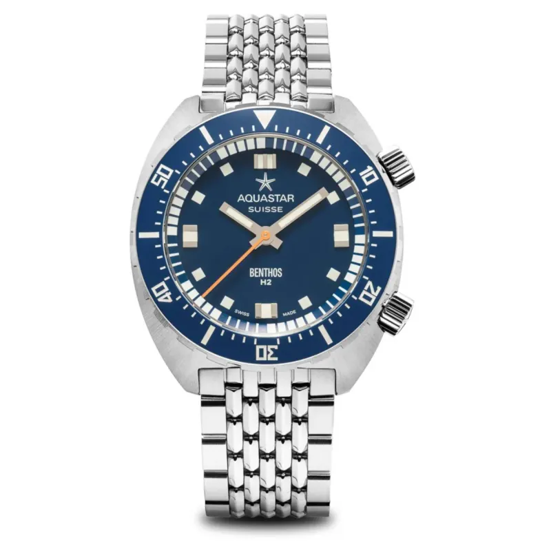 Aquastar Benthos Heritage 2 Blue Edition Steel Watch sold by H.S. Johnson