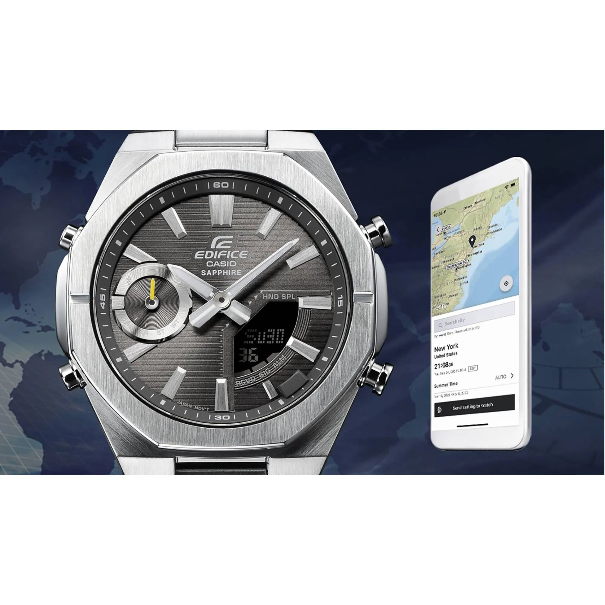 Edifice ECB-S10D-8AEF Smartphone Link Model Watch sold by H.S. Johnson product image thumbnail 5