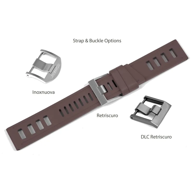 Isofrane Coffee Rubber Watchstrap sold by H.S. Johnson