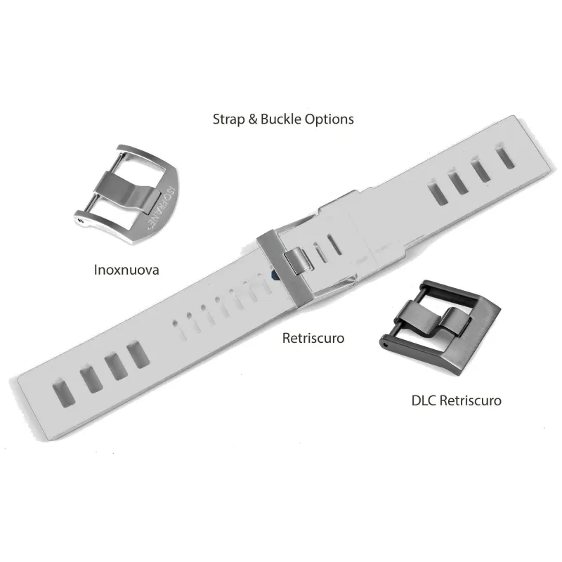 Isofrane Light Grey Rubber Watchstrap sold by H.S. Johnson