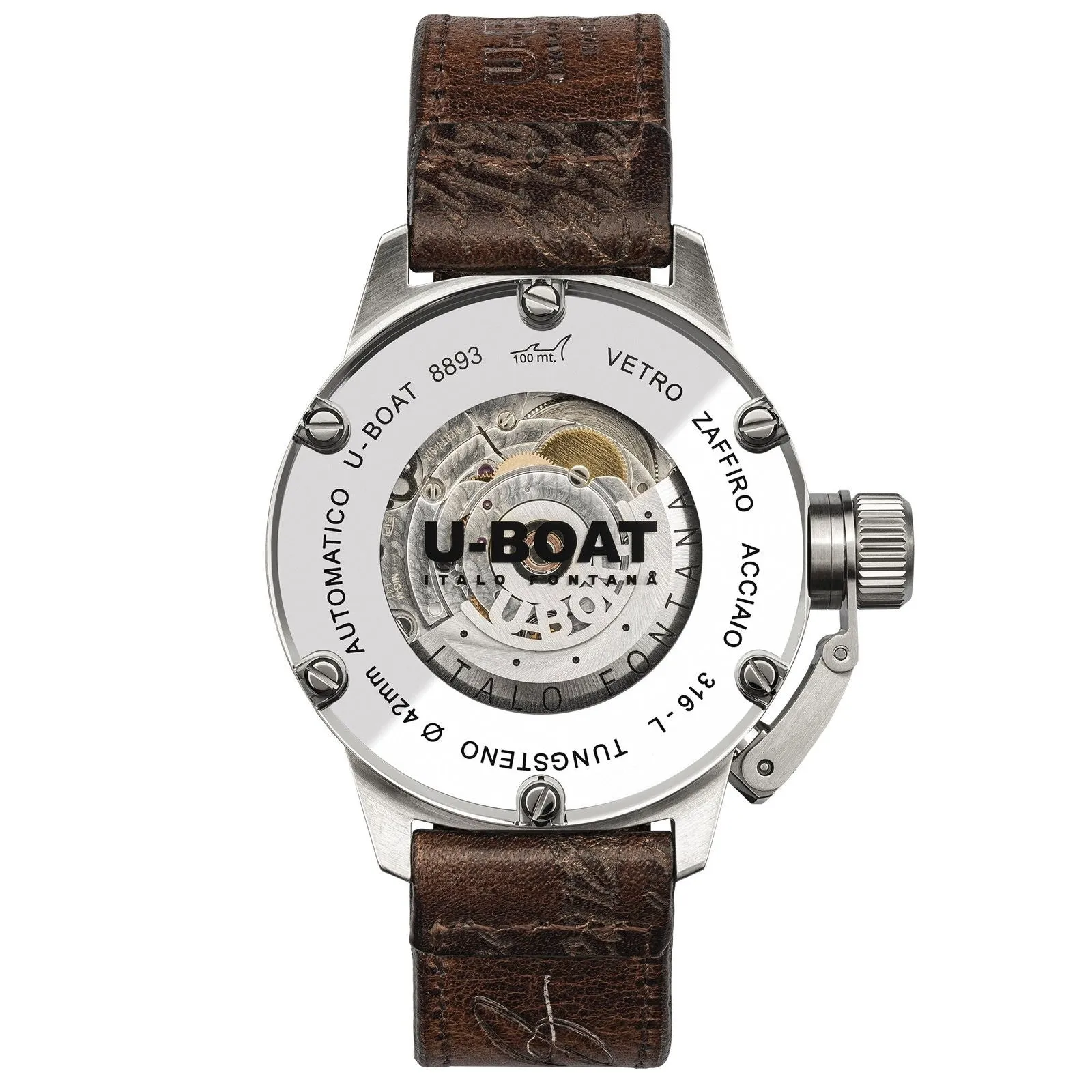 U-Boat 8893 Classico 42 Tungsten Dark Brown Strap Watch sold by H.S. Johnson product image thumbnail 2