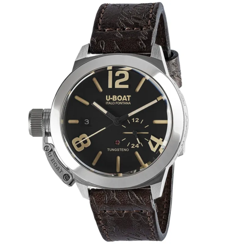 U-Boat 8893 Classico 42 Tungsten Dark Brown Strap Watch sold by H.S. Johnson
