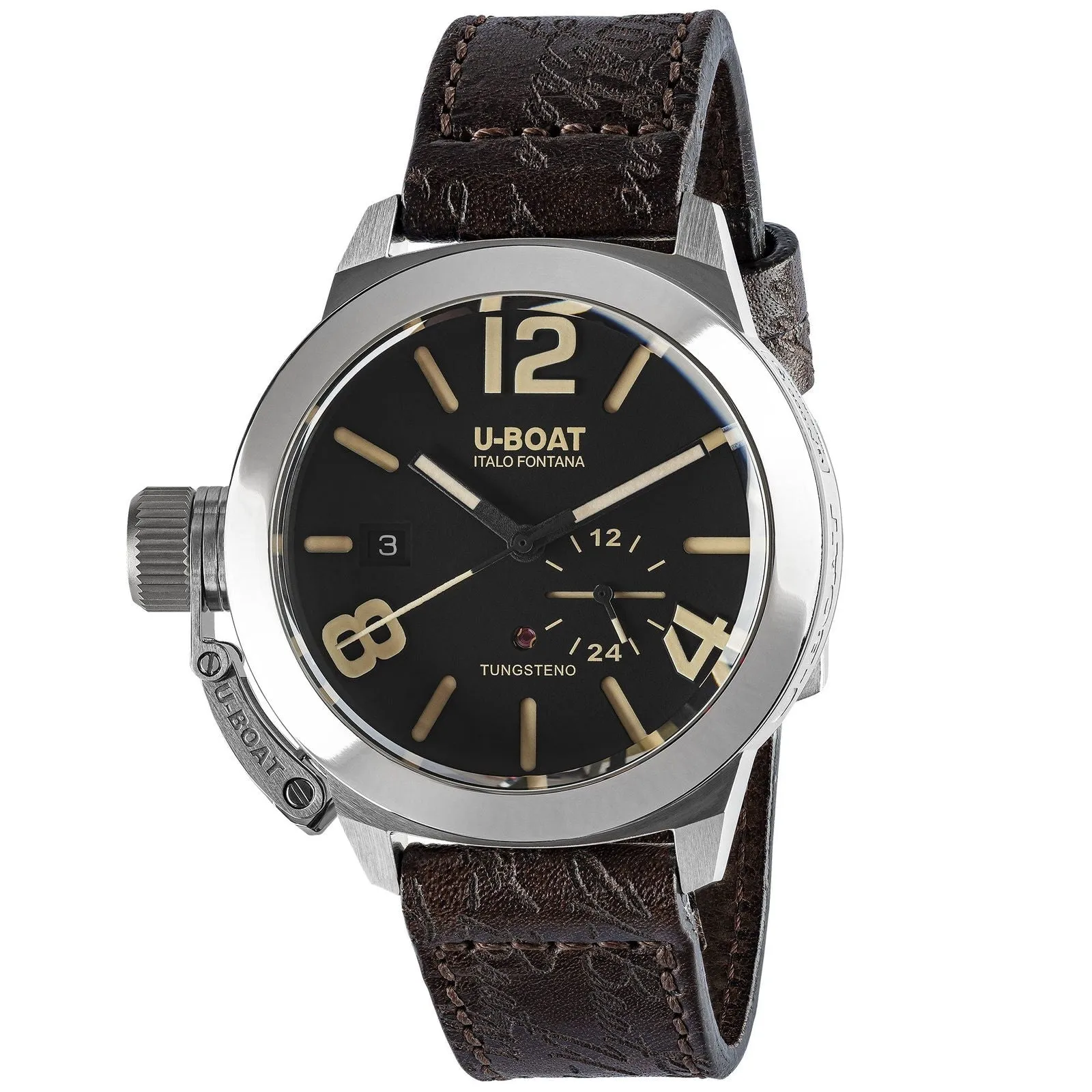 U-Boat 8893 Classico 42 Tungsten Dark Brown Strap Watch sold by H.S. Johnson
