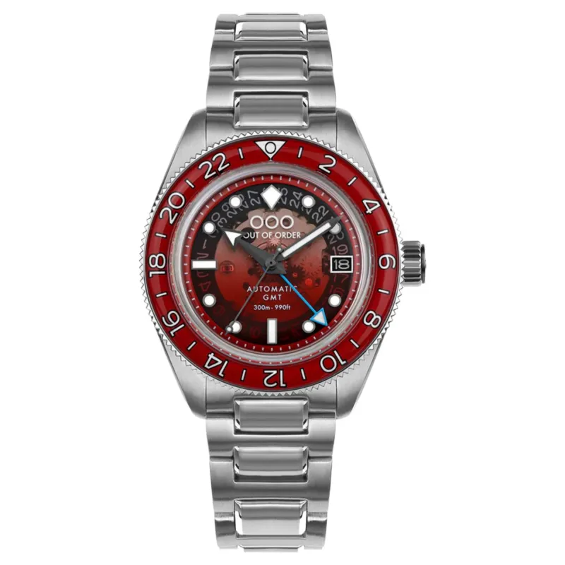 Out Of Order 001-25.BI.BAND.SS Spritz Bitter Automatic GMT Watch sold by H.S. Johnson