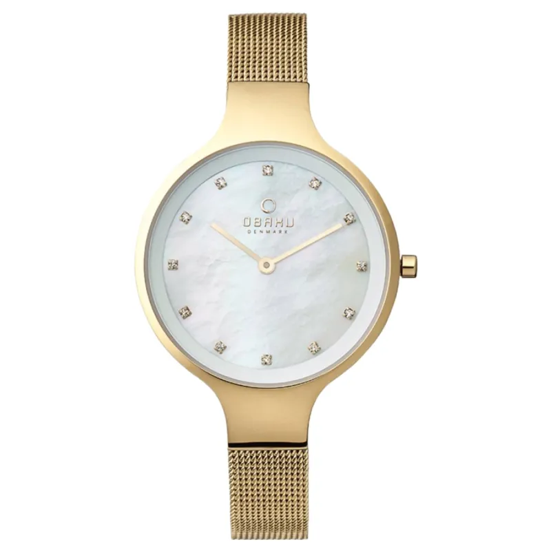 Obaku V173LXGGMG Women's Sky-Gold Wristwatch sold by H.S. Johnson