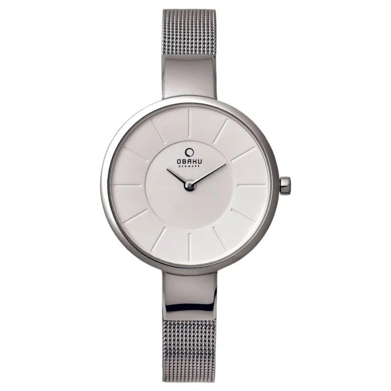 Obaku V149LXCIMC Women's Sol-Steel Watch made by H.S. Johnson