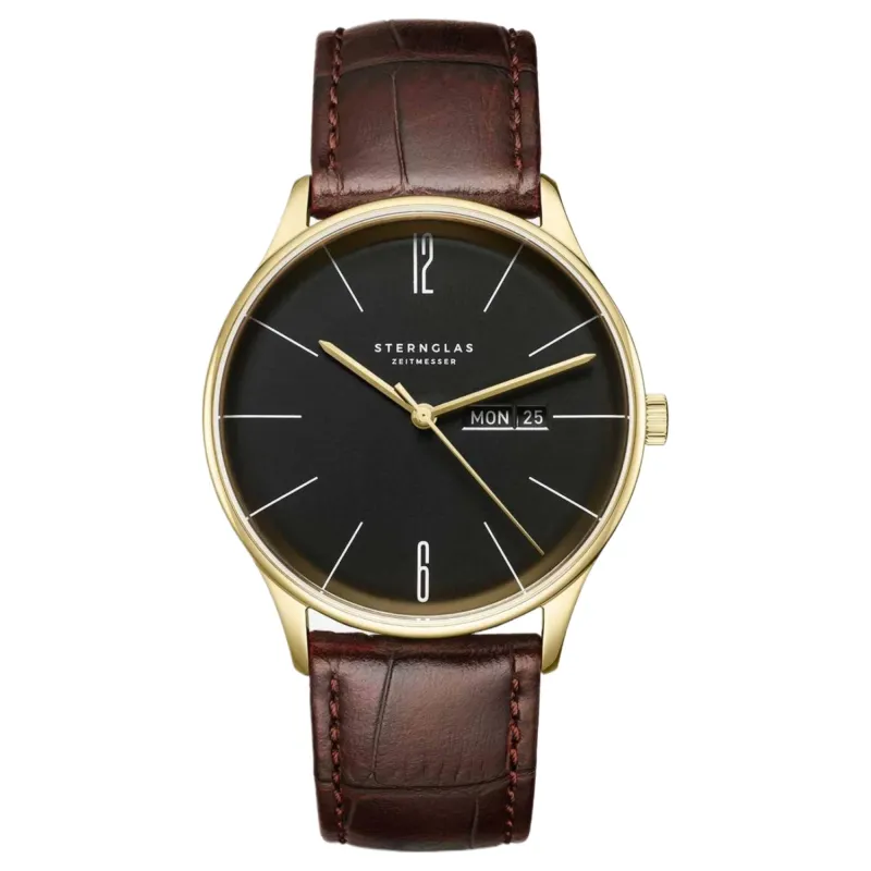 Sternglas S01-BE04-HE01 Men's Berlin Brown Leather Wristwatch sold by H.S. Johnson