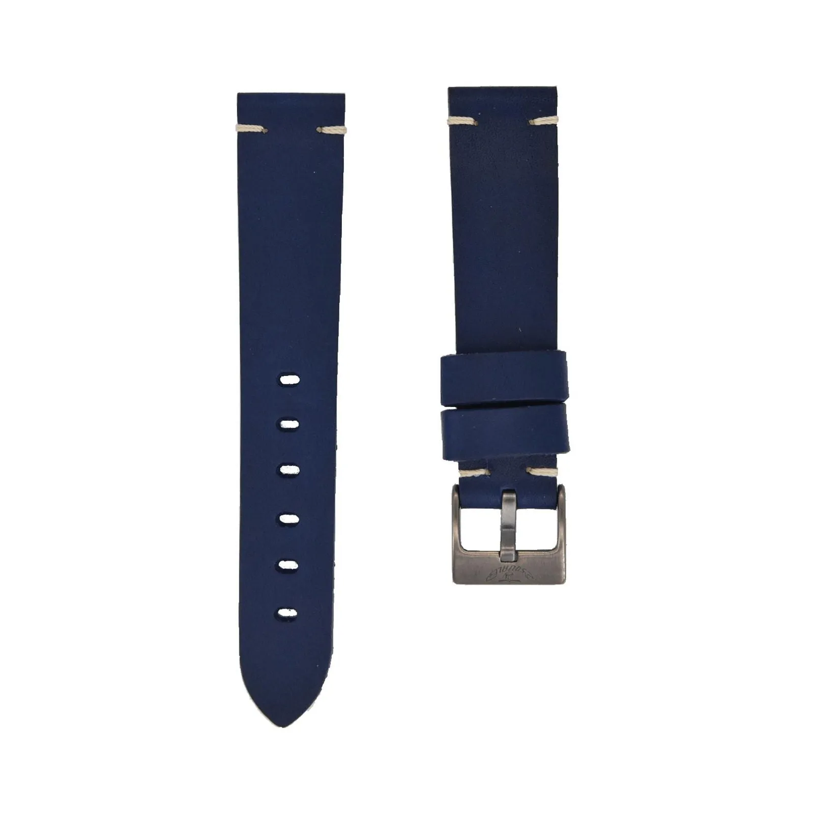 Squale CINCUOBLUE 20mm Handmade Blue Leather Strap sold by H.S. Johnson