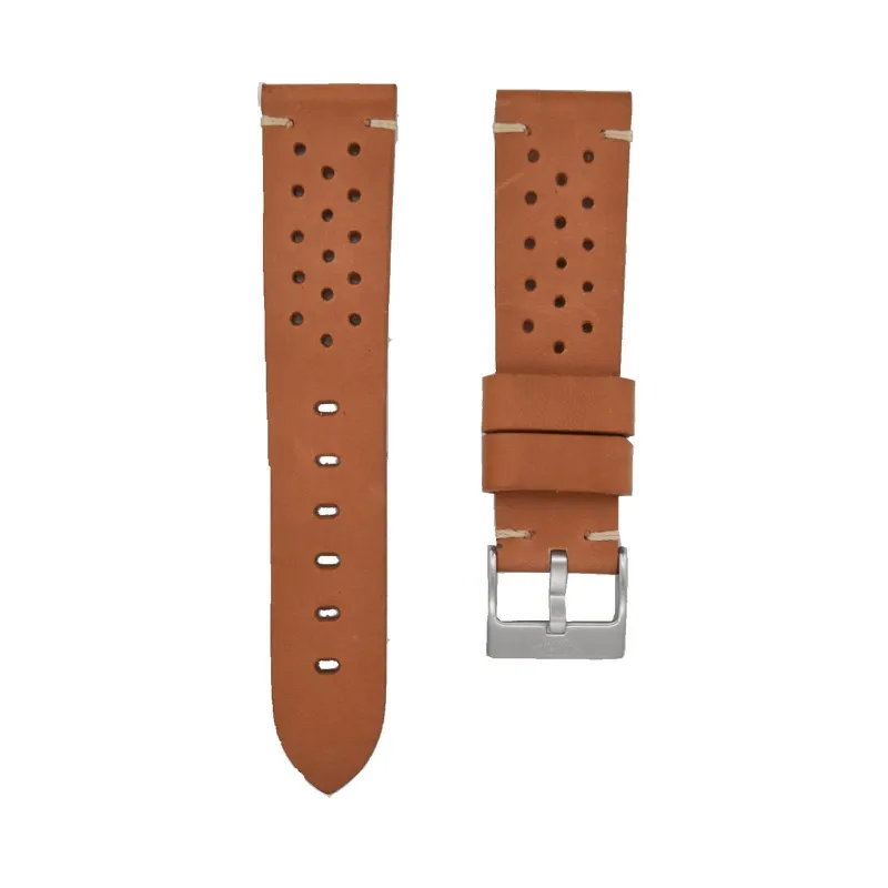 Squale CINU1565CM Perforated Tan Vintage Leather 22mm Strap sold by H.S. Johnson