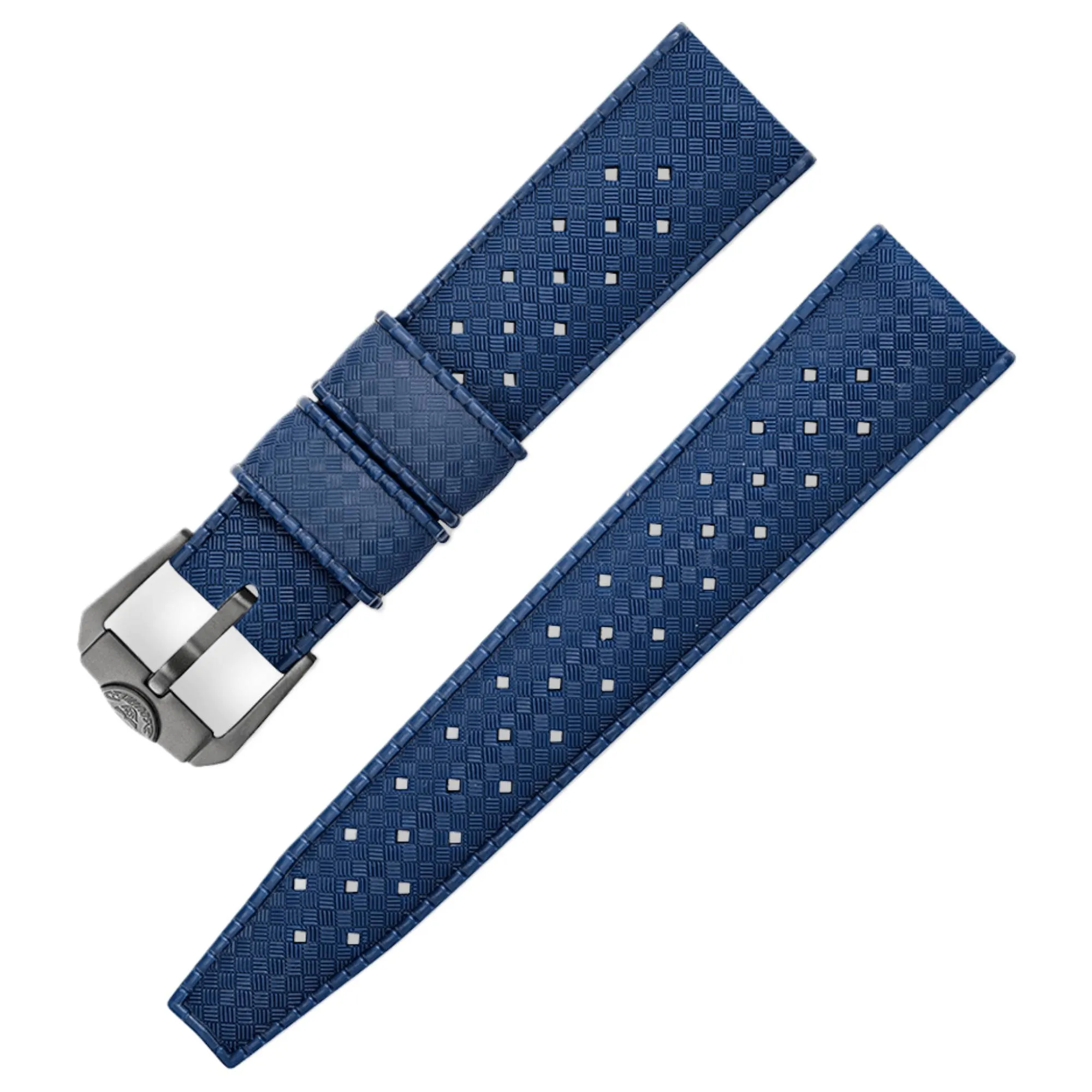 Squale CINHTRBL22 22mm Homage Tropic Blue Rubber Strap sold by H.S. Johnson product image thumbnail 3