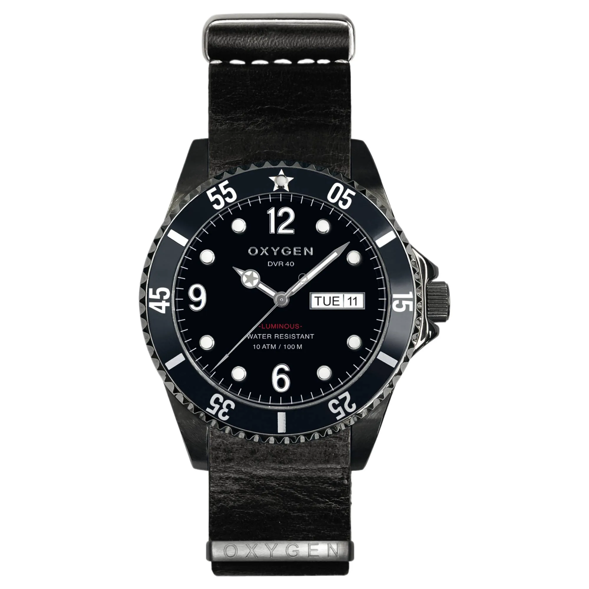 Oxygen EX-D-MBB-40-NL-BL Moby Dick Black Watch sold by H.S. Johnson