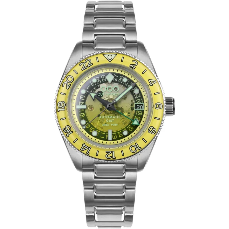 Out Of Order 001-25.LI.BAND.SS Limoncello Automatic GMT Watch sold by H.S. Johnson