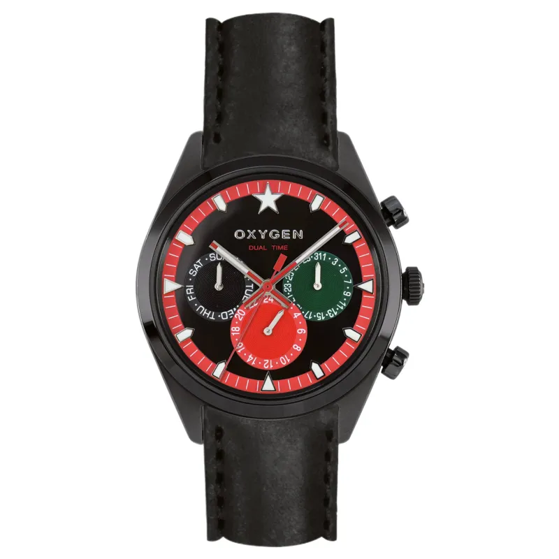 Oxygen EX-SDT-ROM-40-CL-BL Roma 40 Dual Time Watch made by H.S. Johnson
