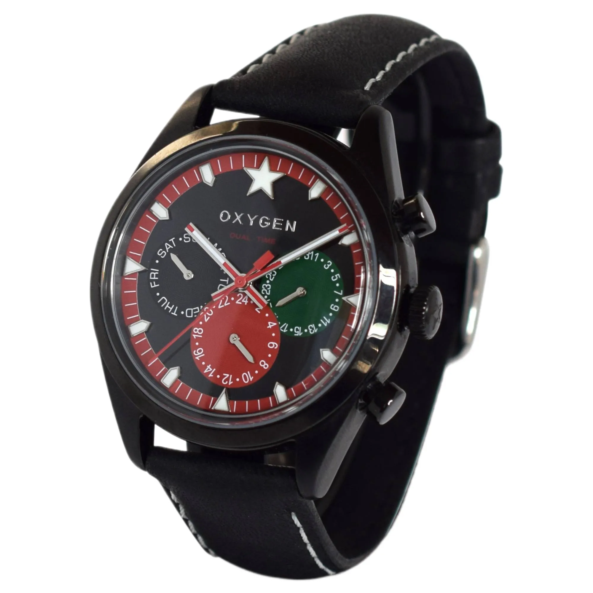 Oxygen EX-SDT-ROM-40-CL-BL Roma 40 Dual Time Watch sold by H.S. Johnson product image thumbnail 2