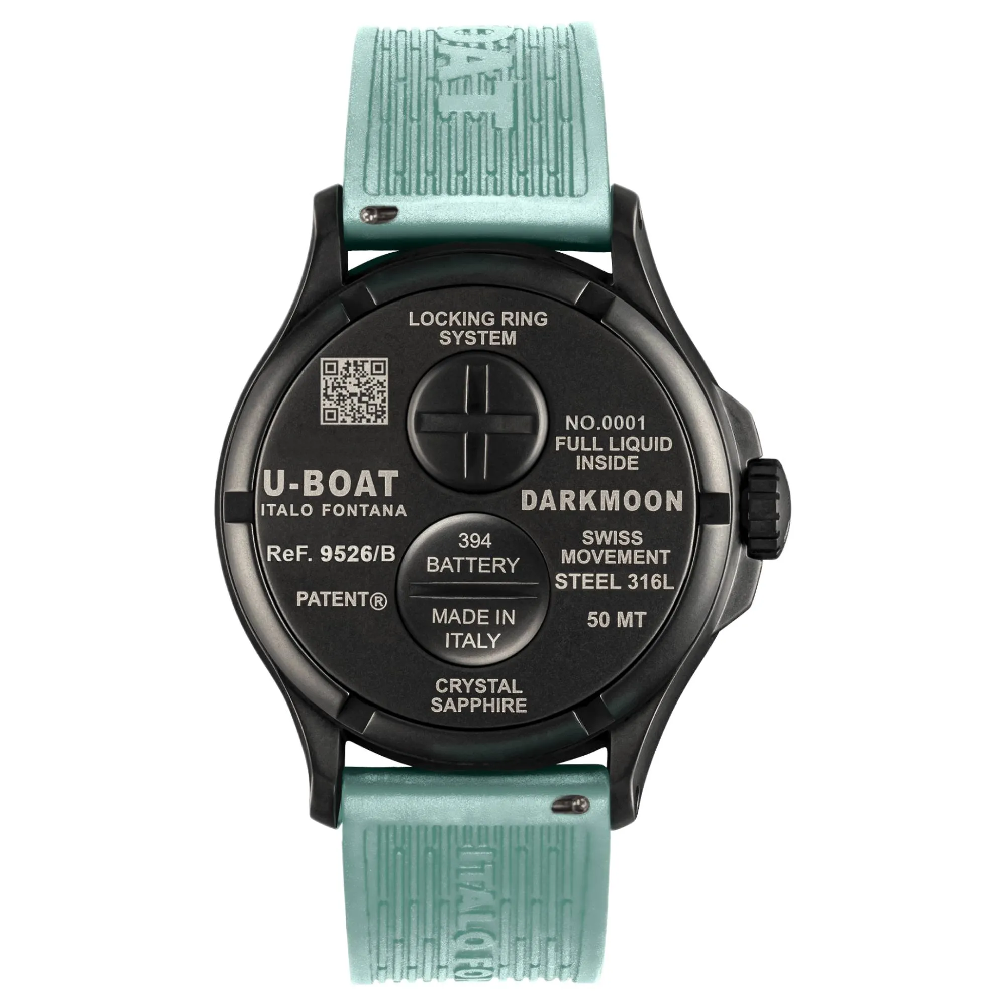 U-Boat 9526/B Darkmoon 46.5mm BK Curve Aquamarine Watch sold by H.S. Johnson product image thumbnail 2